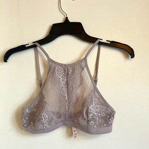 Victoria Secretes, S, Grey Bralette, Never Worn, NWT, adjustable, lace + mesh